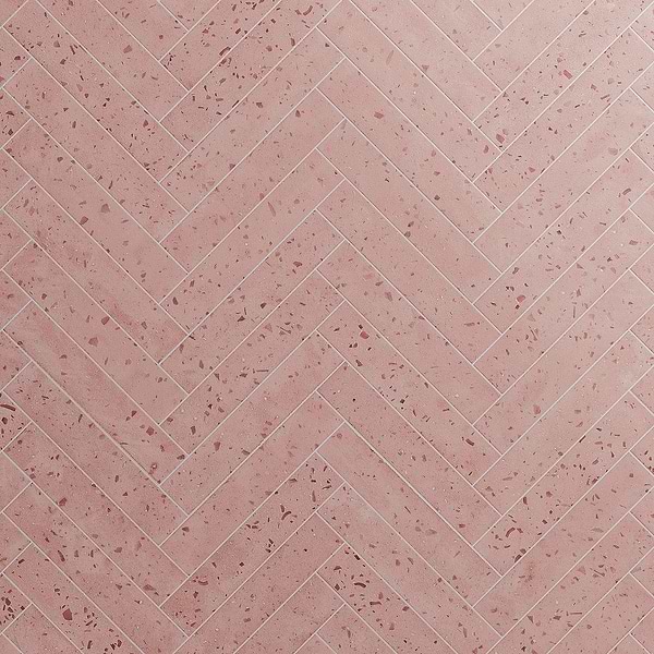 Mancala Blush Pink 3x16 Matte Terrazzo Tile 