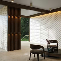 Moonrise Sabbia Beige Polished Marble Waterjet Mosaic Tile