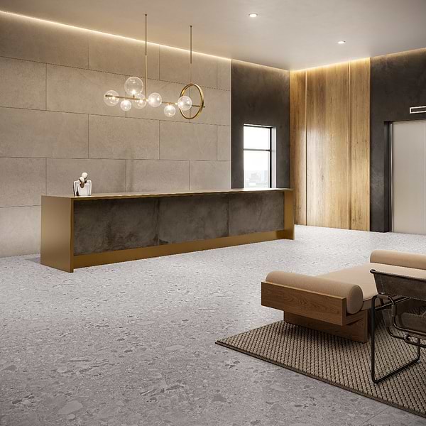 Rizo LVT Earth Gray 12x24 Glue Down Luxury Vinyl Tile 