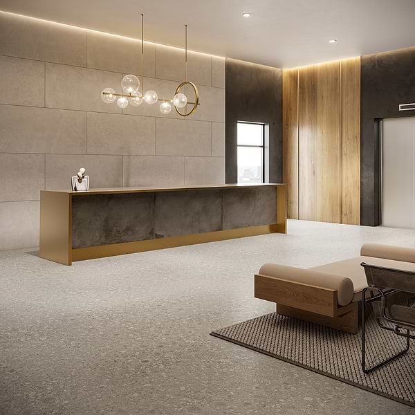 Rizo LVT Gray 12x24 Glue Down Luxury Vinyl Tile 12 mil 
