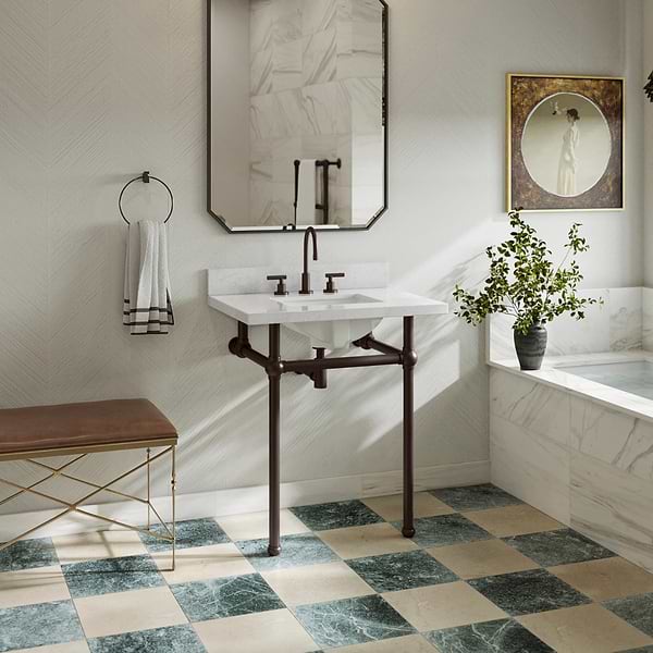 Astoria Oil Rubbed Bronze 10" Widespread Bathroom Faucet With Pop Up Standard Drain