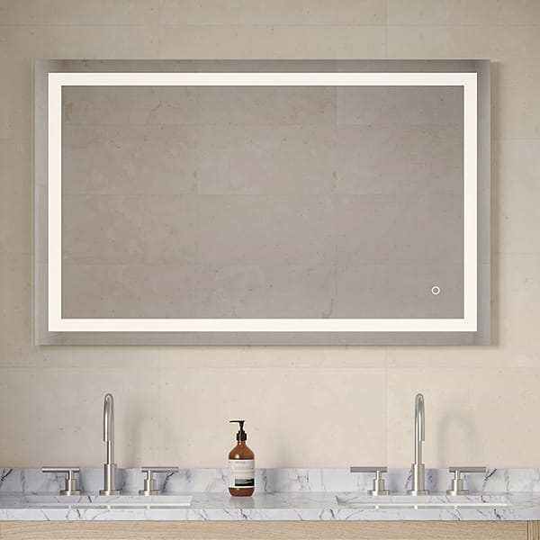 Estra Silver 48x30" Rectangle LED Mirror in Silver, View 1
