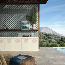 Breeze Nautilus Blue Deco 6x6 Matte Porcelain Tile