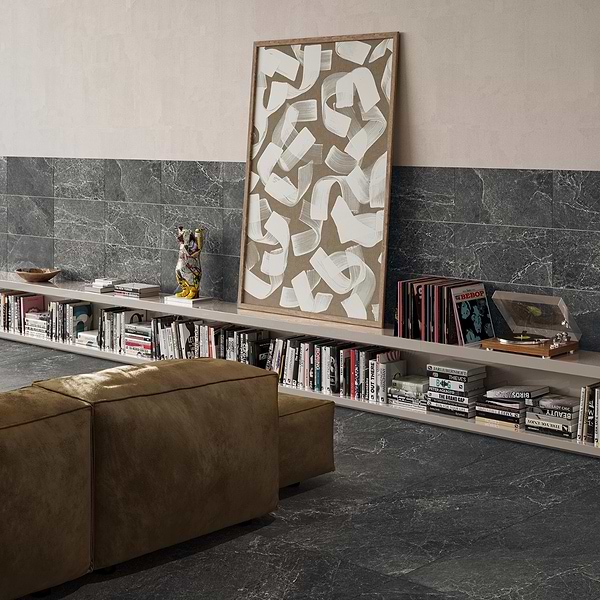 ZenTech Graphite Gray 24x48 Matte Porcelain Tile