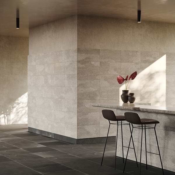 Rakestone Carved Cube Wooden Beige 12x24 3D Honed Limestone Stone Tile