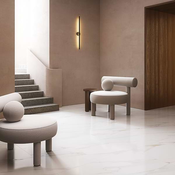Minera Aurora Gold 48x48 Marble Look Polished Porcelain Tile
