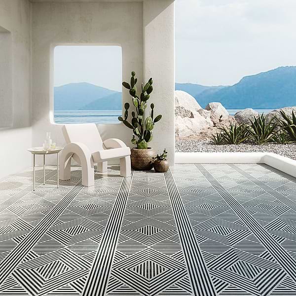 Nolita Black & White 24x24 Matte Porcelain Tile