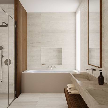 Treveso Gray 24x48 Limestone Look Matte Porcelain Tile