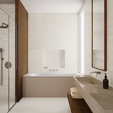 Treveso White 12x24 Limestone Look Matte Porcelain Tile