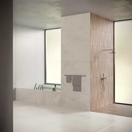 Theo Marfil Cream 24x48 Marble Look Antique Satin Porcelain Tile