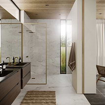 Calacatta Macchia White Gold 12x24 Marble Look Polished Porcelain Tile