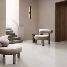 Minera Dolomite Warm White 12x24 Marble Look Polished Porcelain Tile