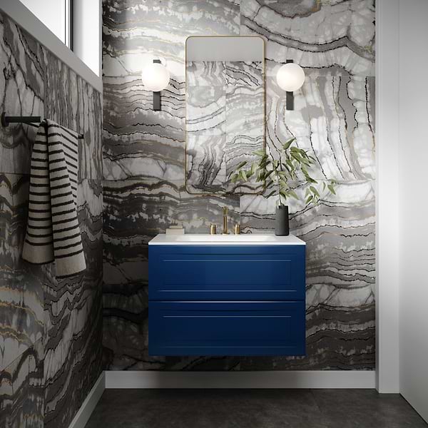 Alma Blue 30" Single Vanity without Top