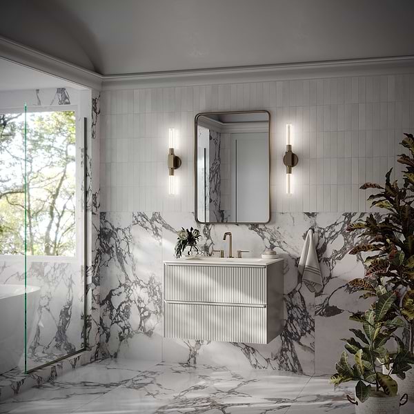 Astor Pearl 30" Single Vanity with Integrated White Solid SurfaceTop