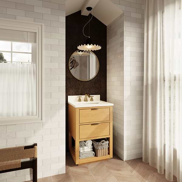 Dayton Woodgrain 24" Single Vanity without Top
