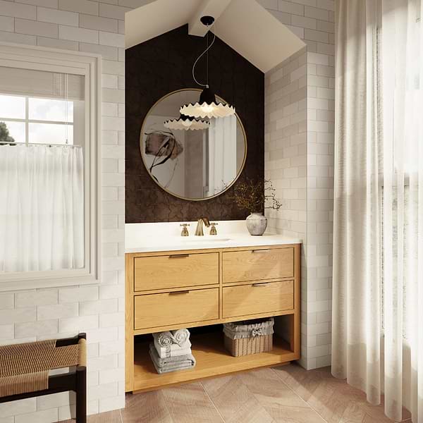 Dayton Woodgrain 48" Single Vanity without Top
