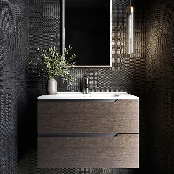 Duo Weathered Oak 32" Single Vanity without Top