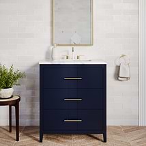 Iconic Navy and Gold 30" Single Vanity without Top