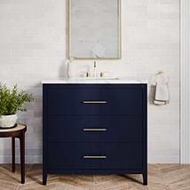 Iconic Navy and Gold 36" Single Vanity without Top