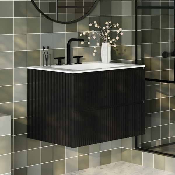 Linear Black 30" Single Vanity without Top