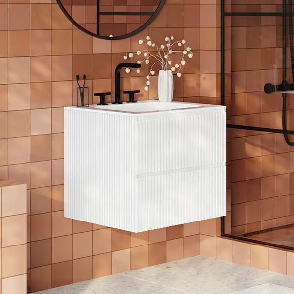 Linear White 24" Single Vanity without Top