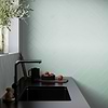 Loft Seafoam Green 4x12 Frosted Glass Subway Tile
