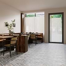 Juno Diamond Beige and Gray 1" Hexagon Polished Marble Mosaic Tile