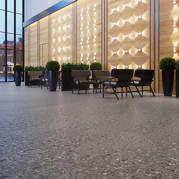 Rizo LVT Charcoal Black 12x24 Glue Down Luxury Vinyl Tile 