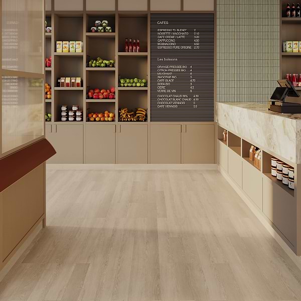 Aspen LVT Highland Oak Whisper 6x48 Luxury Vinyl Plank in Beige & Cream, View 3, open zoomed image