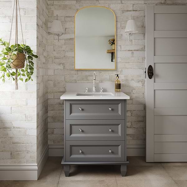Simpla Arcadia Gold 22x34" Arched Mirror
