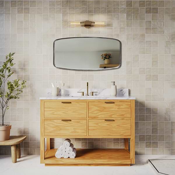 Simpla Serene Silver 20x40" Rectangle Mirror
