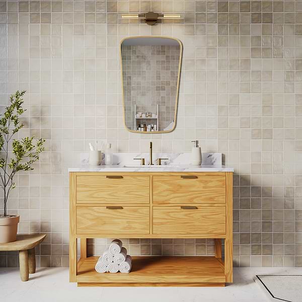 Simpla Sheen Gold 22x34" Silhouette Mirror
