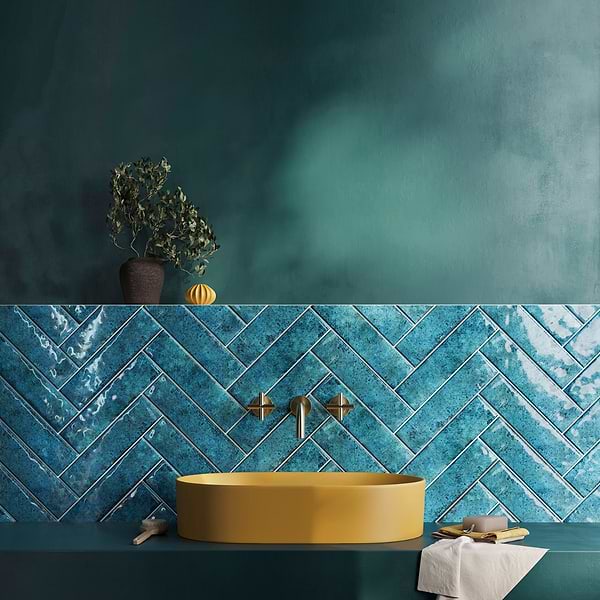 Castle Denim Blue 3x12 Polished Ceramic Subway Wall Tile