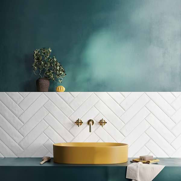 Bayou White 3x12 Matte Ceramic Subway Wall Tile