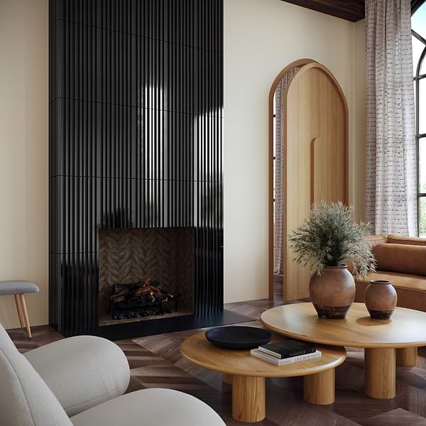 Stonework Barcode Black Jade 12x24 Dimensional Polished Marble Tile