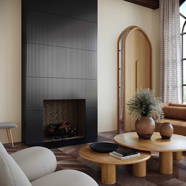 Stonework Peak Black Jade 12x24 Dimensional Satin Marble Tile