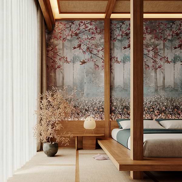 Art Gallery by Paula Purroy Secret Forest Multicolor 24x48 Artisan Decor Matte Porcelain Tile