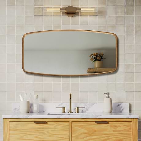 Simpla Serene Gold 20x40" Rectangle Mirror