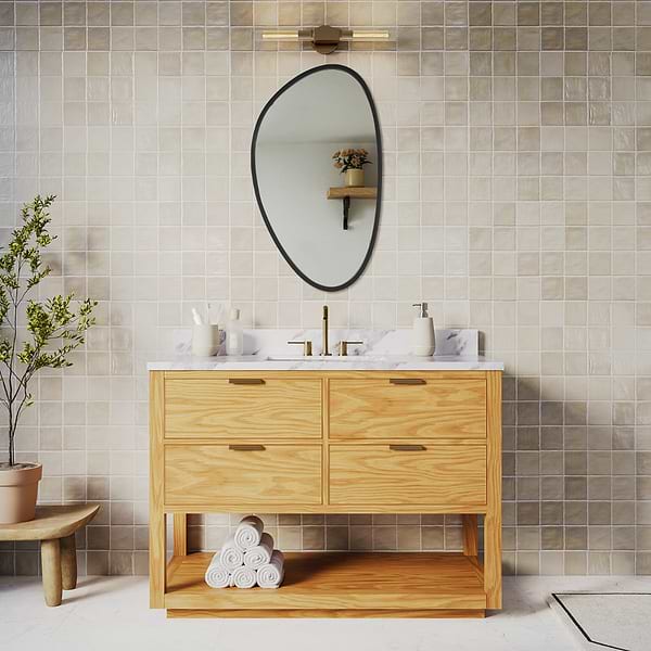Simpla Nomad Black 21x36" Asymmetrical Mirror