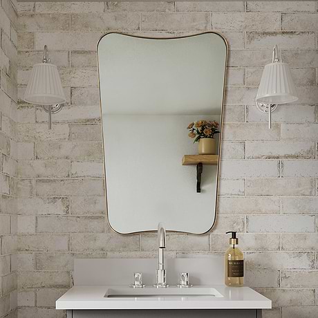 Simpla Echo Brass 22x34" Silhouette Mirror