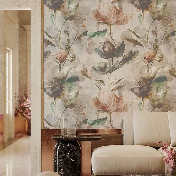 Art Gallery by Paula Purroy Lily Multicolor 24x48 Artisan Decor Matte Porcelain Tile
