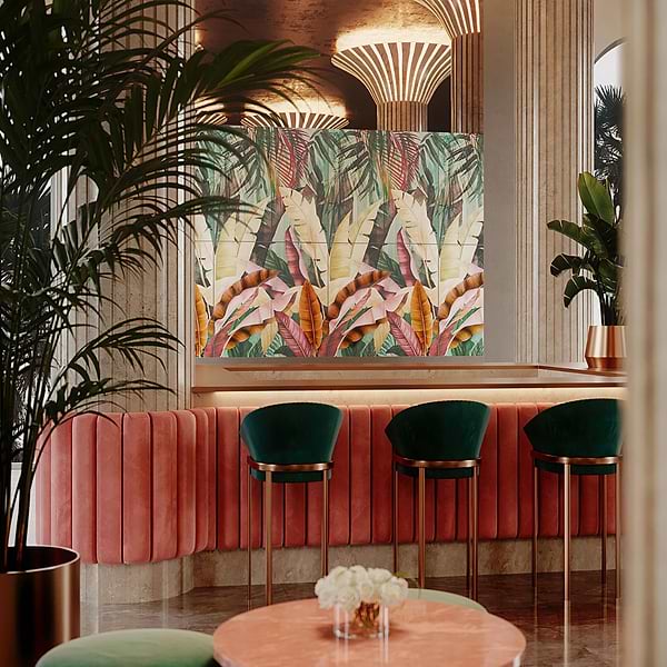 Art Gallery by Paula Purroy Rainforest Multicolor 24x48 Artisan Decor Matte Porcelain Tile