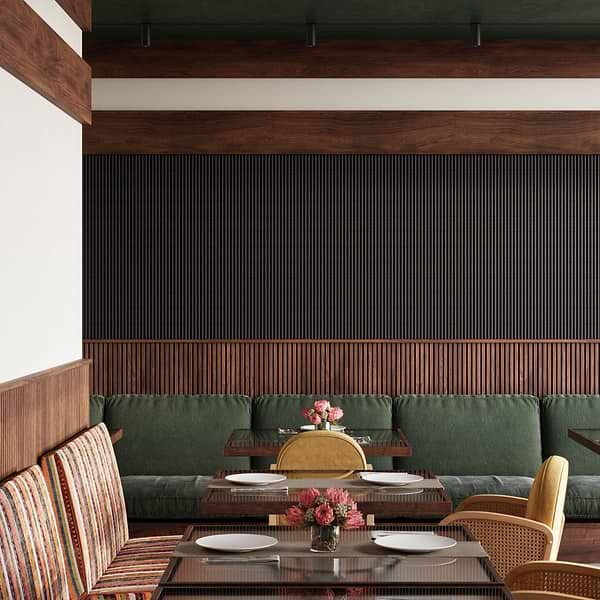 Roller Ribbed Black 4x12 3D Matte Fluted Ceramic Tile