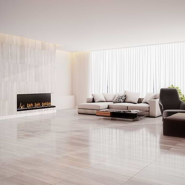 Nashville Taupe Beige 12x24 Travertine Look Polished Porcelain Tile
