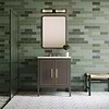 Province Charcoal and Gold 24" Single Vanity with Pure White Quartz Top; in Charcoal Gray; in Style Ideas Classic, Contemporary