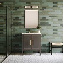 Province Charcoal and Gold 24" Single Vanity without Top
