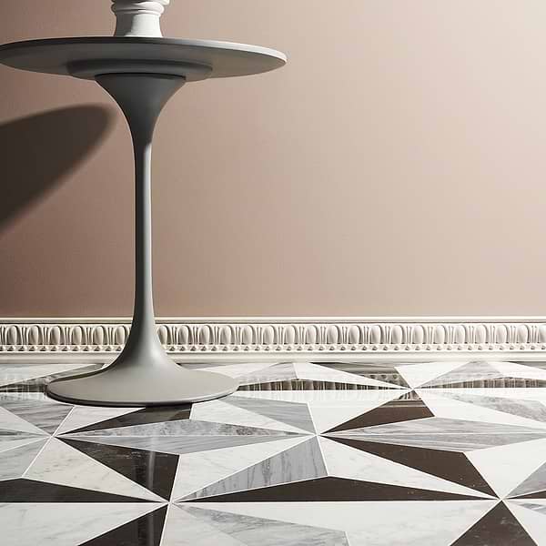 Stellamar Nero Carrara 15x26 Polished Marble Tile