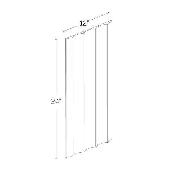 Stonework Fluted Carrara White 12x24 3D Honed Marble Tile