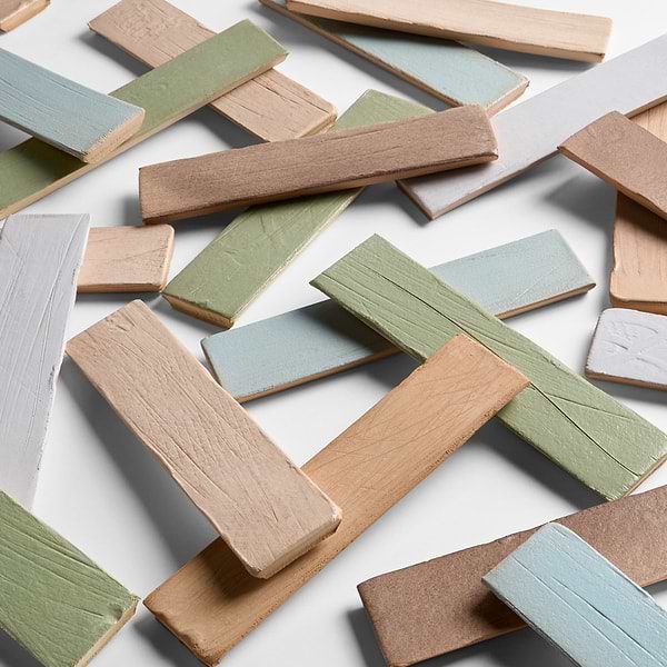 Impress Blanco White 2x10 Handmade Matte Terracotta Tile