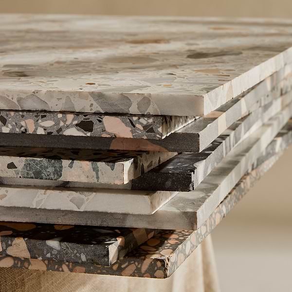 Terrazzo Italy Sacra Calacatta White 24x24 Honed Terrazzo Tile